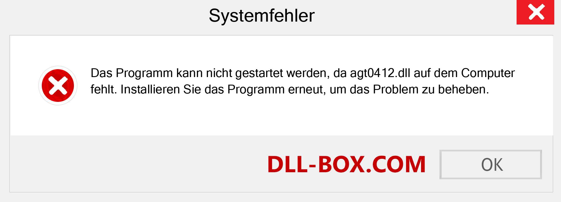 agt0412.dll-Datei fehlt?. Download für Windows 7, 8, 10 - Fix agt0412 dll Missing Error unter Windows, Fotos, Bildern