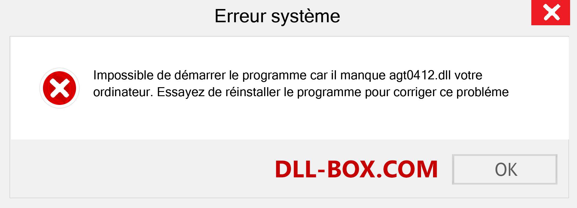 Le fichier agt0412.dll est manquant ?. Télécharger pour Windows 7, 8, 10 - Correction de l'erreur manquante agt0412 dll sur Windows, photos, images